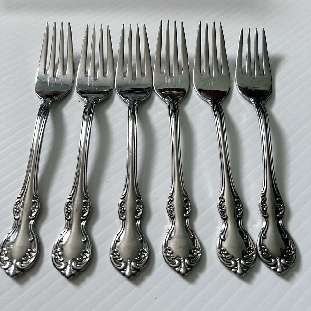 Vintage Towle Westchester 18/8 Stainless Salad Forks - Set of 6 - Germany